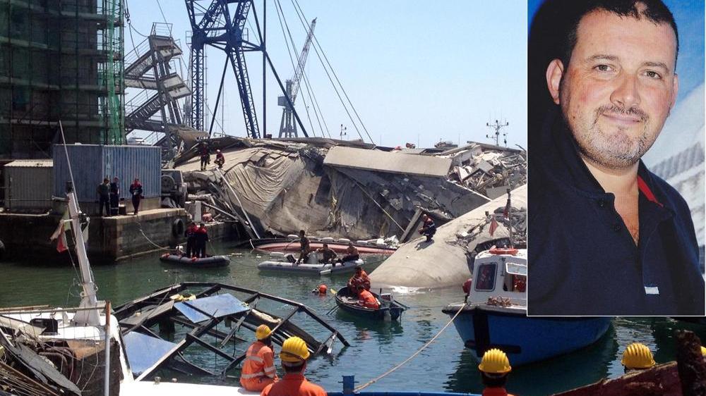 L'incidente della Torre Piloti e nel riquadro Michele Robazza