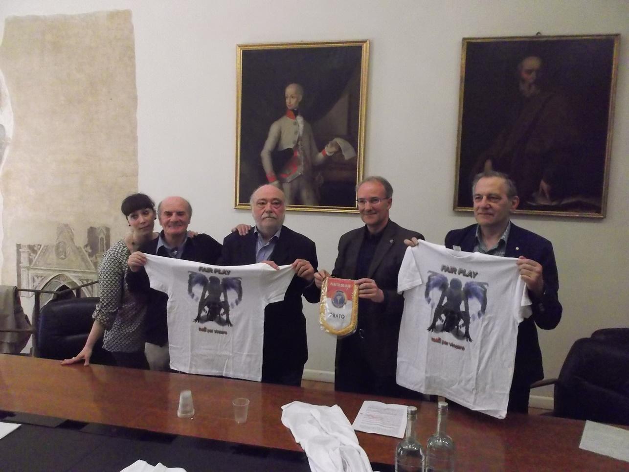 I promotori dell'iniziativa alla presentazione