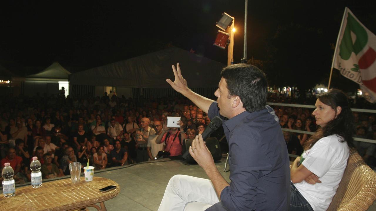 Matteo Renzi alla Festa dell'Unità di Maliseti nel 2012