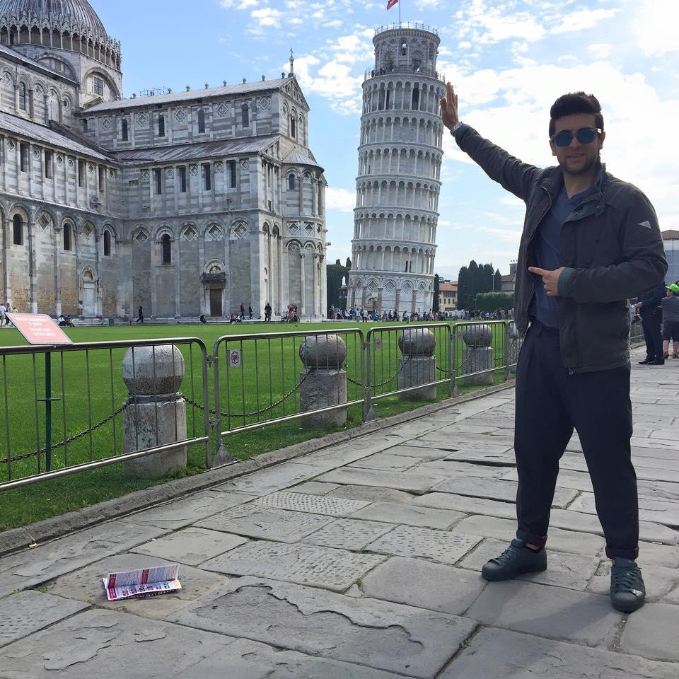 Piero Barone in Piazza dei Miracoli