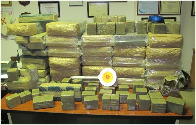 La droga sequestrata dai carabinieri a Cerreto Guidi