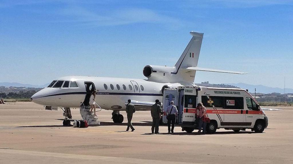 Paziente di 56 anni trasferito con un aereo militare a Parma 