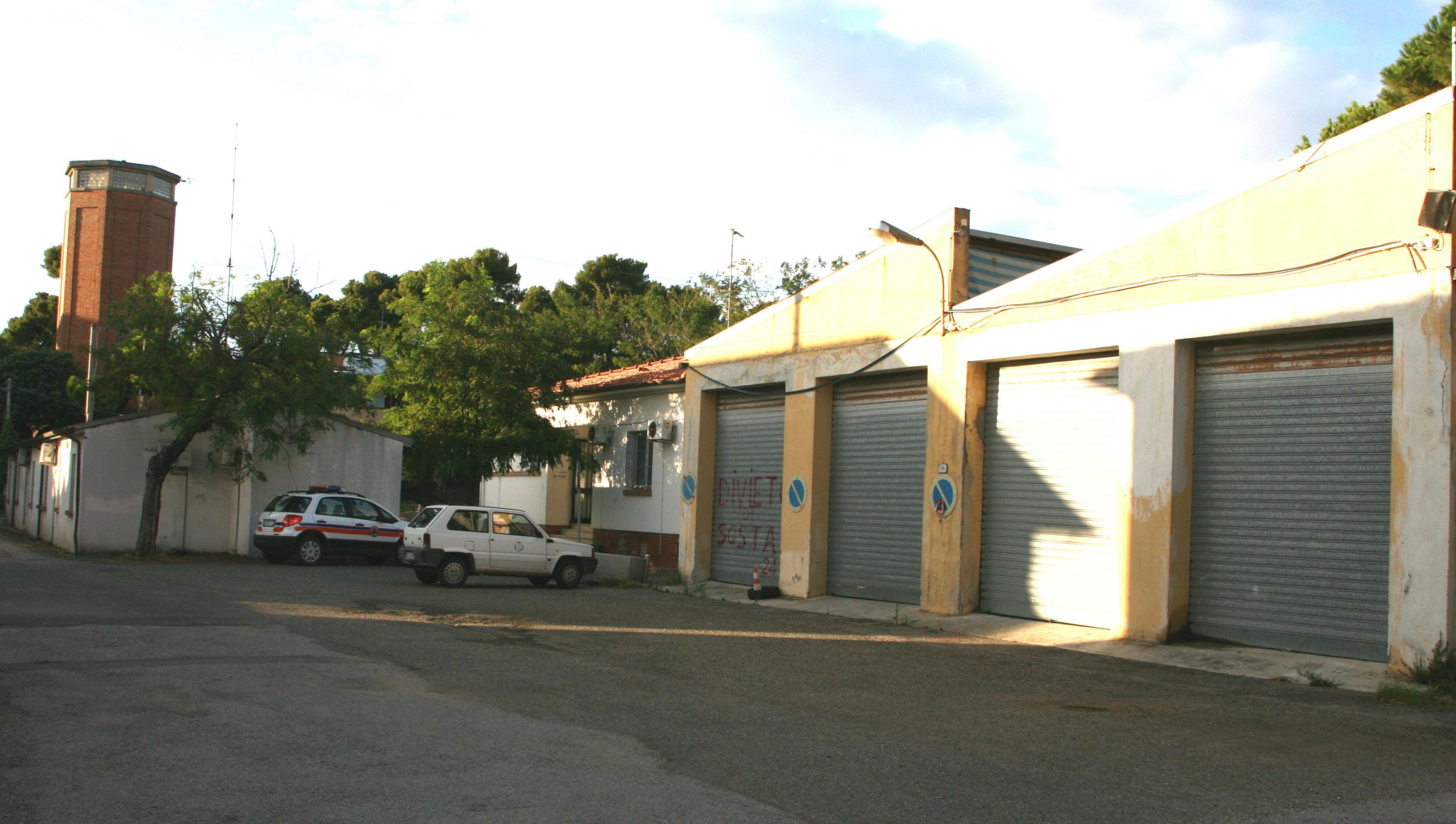 La zona dei magazzini comunali