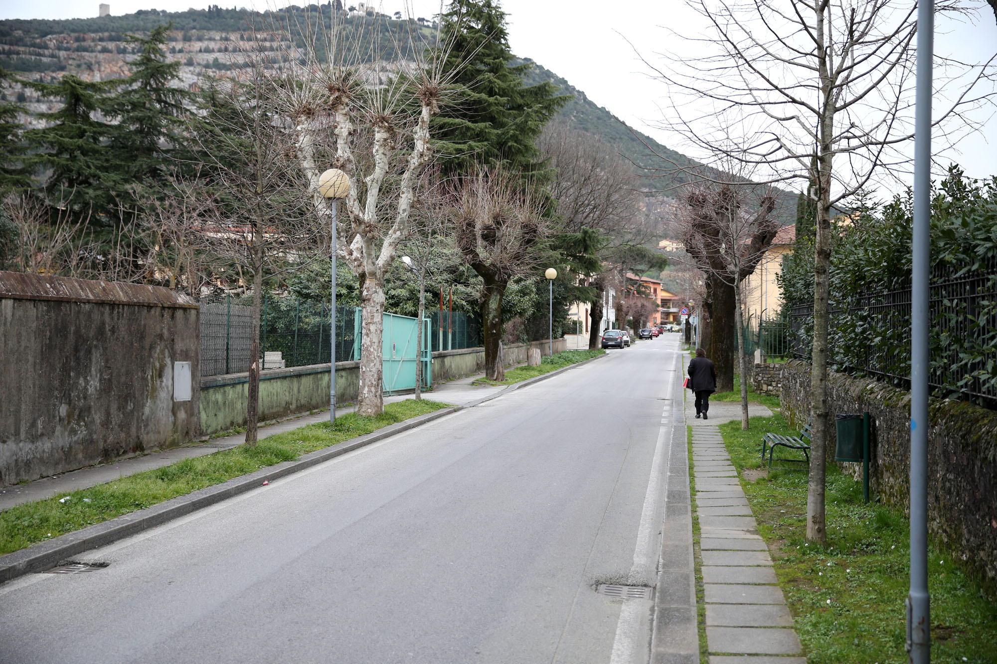 Un tratto di via Giusti