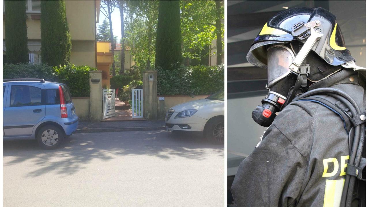 L'abitazione di Marta Moscadelli e un vigile del fuoco