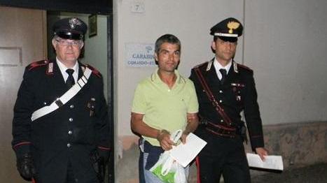 Maurizio Muscas al momento dell'arresto per tentato omicidio