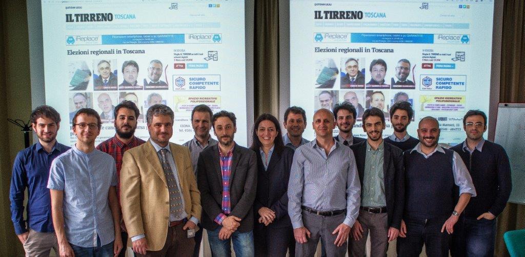 Il team di ricercatori e giornalisti al completo