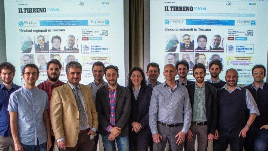 Il team di ricercatori e giornalisti al completo