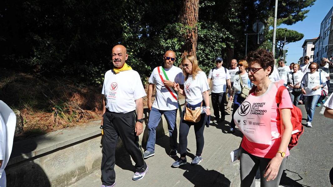 Un momento della maratona non competitiva da Cecina a Marina