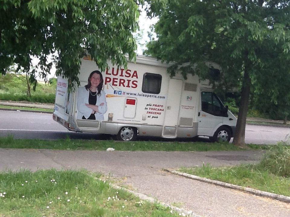 Peris sceglie il camper come sede del Comitato elettorale