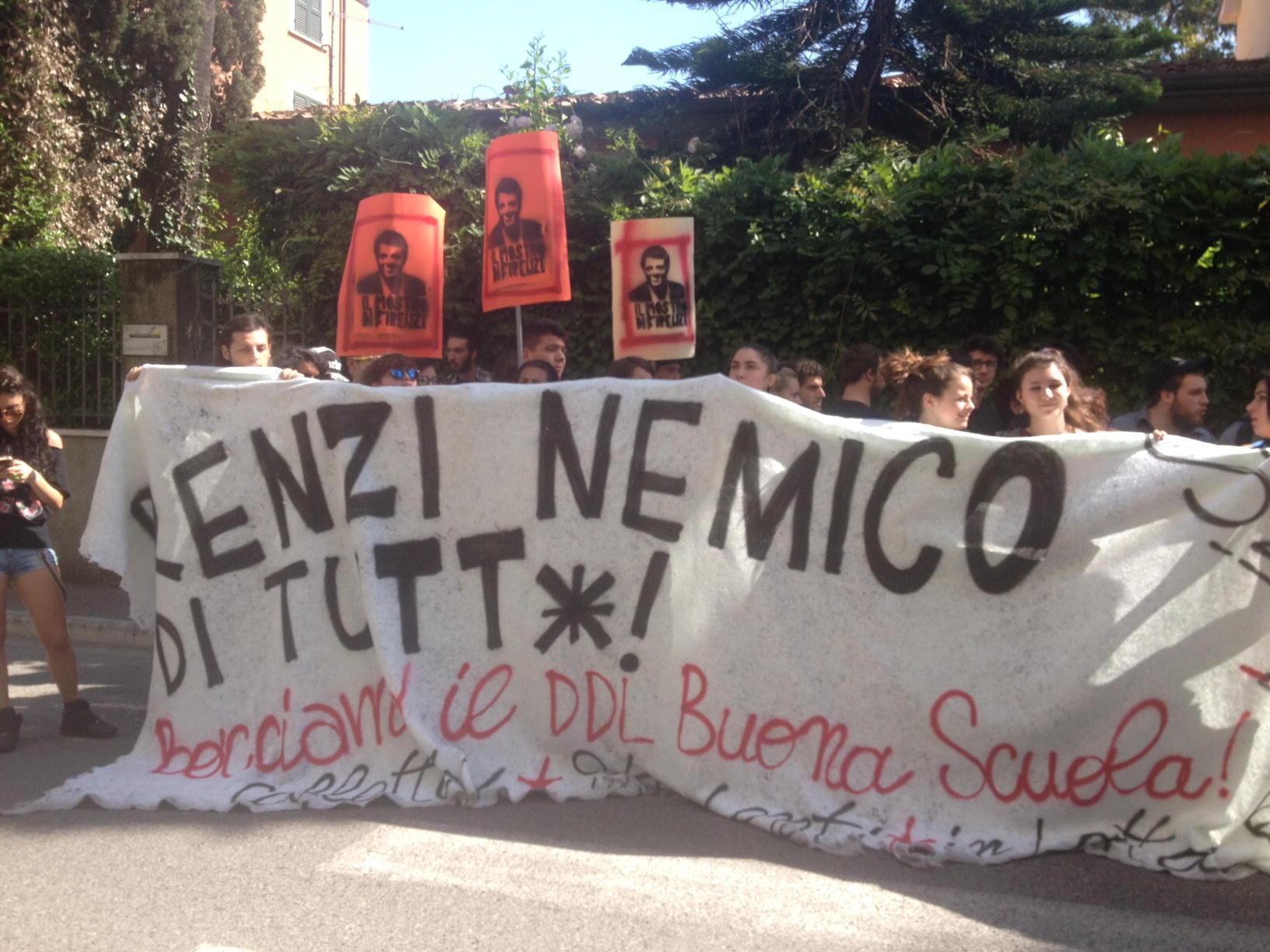 Un momento della protesta