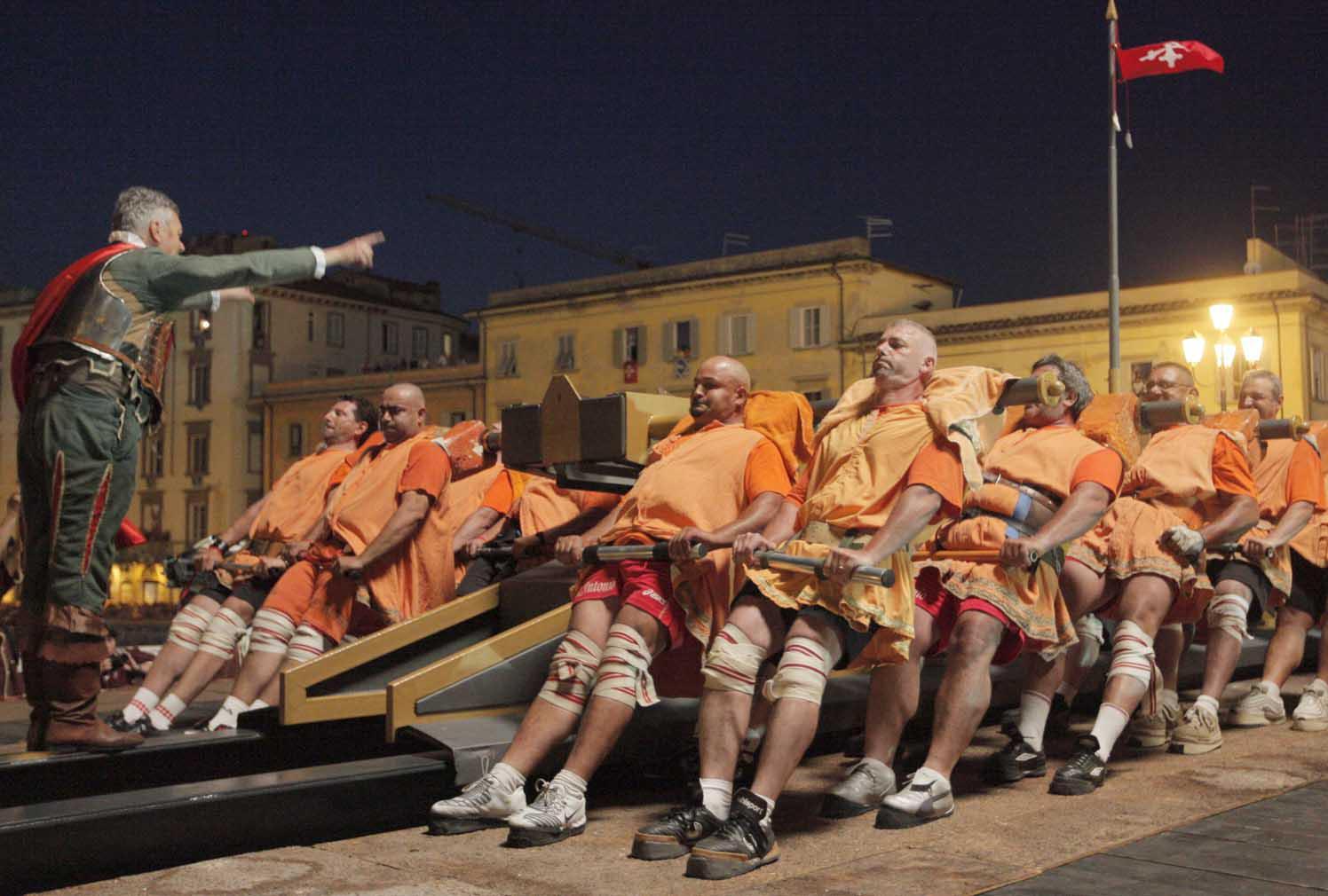 Un combattimento del Gioco del ponte