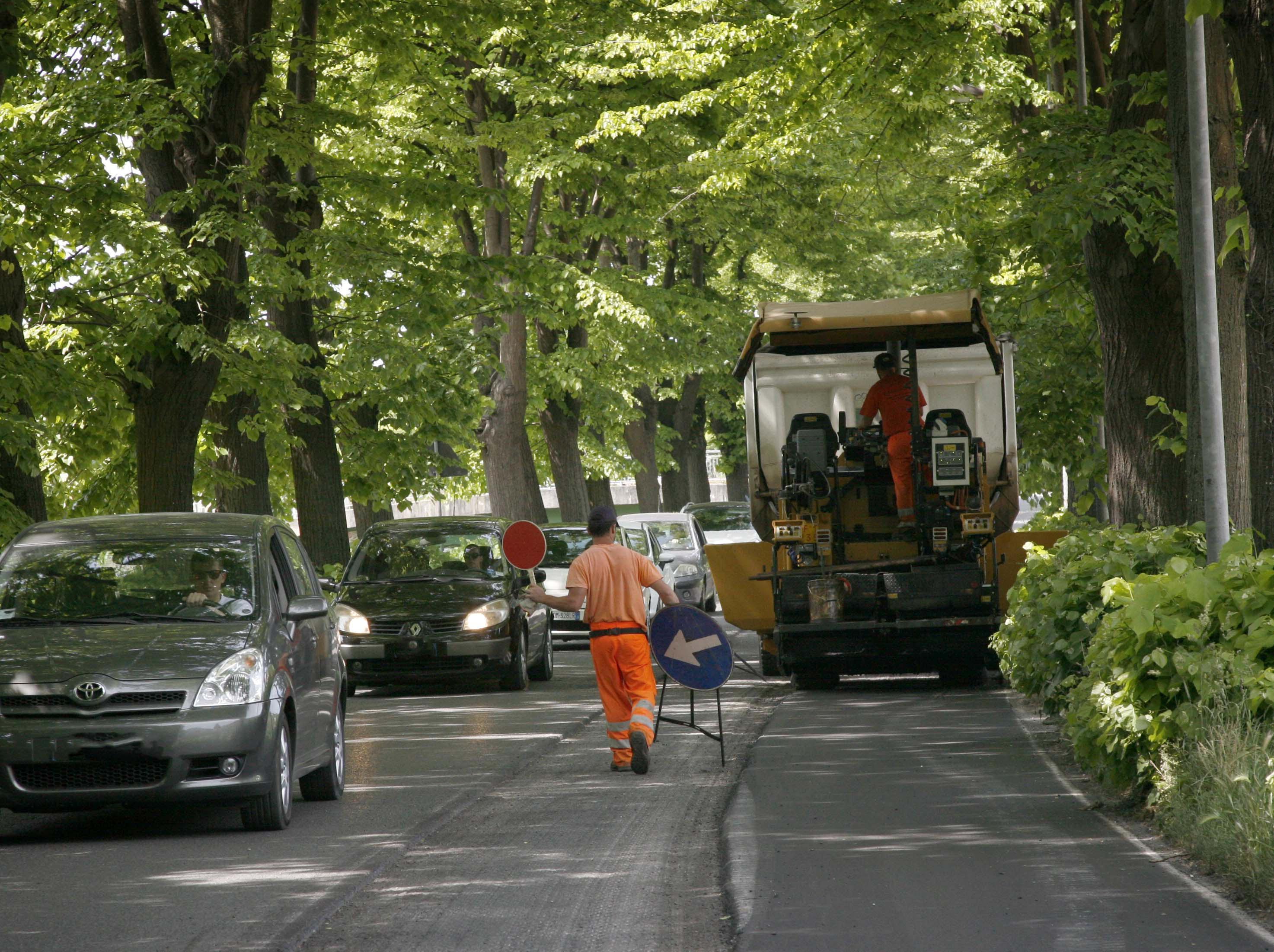 Il cantiere sulla via Provinciale