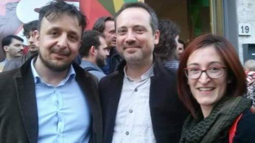 Da sinistra Luca Bravi, Giovanni Fattori ed Elisa Valdambrini