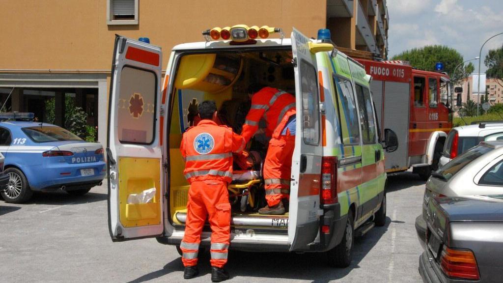 Un'ambulanza del 118