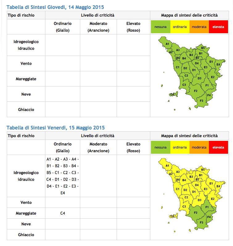 La mappa della Regione