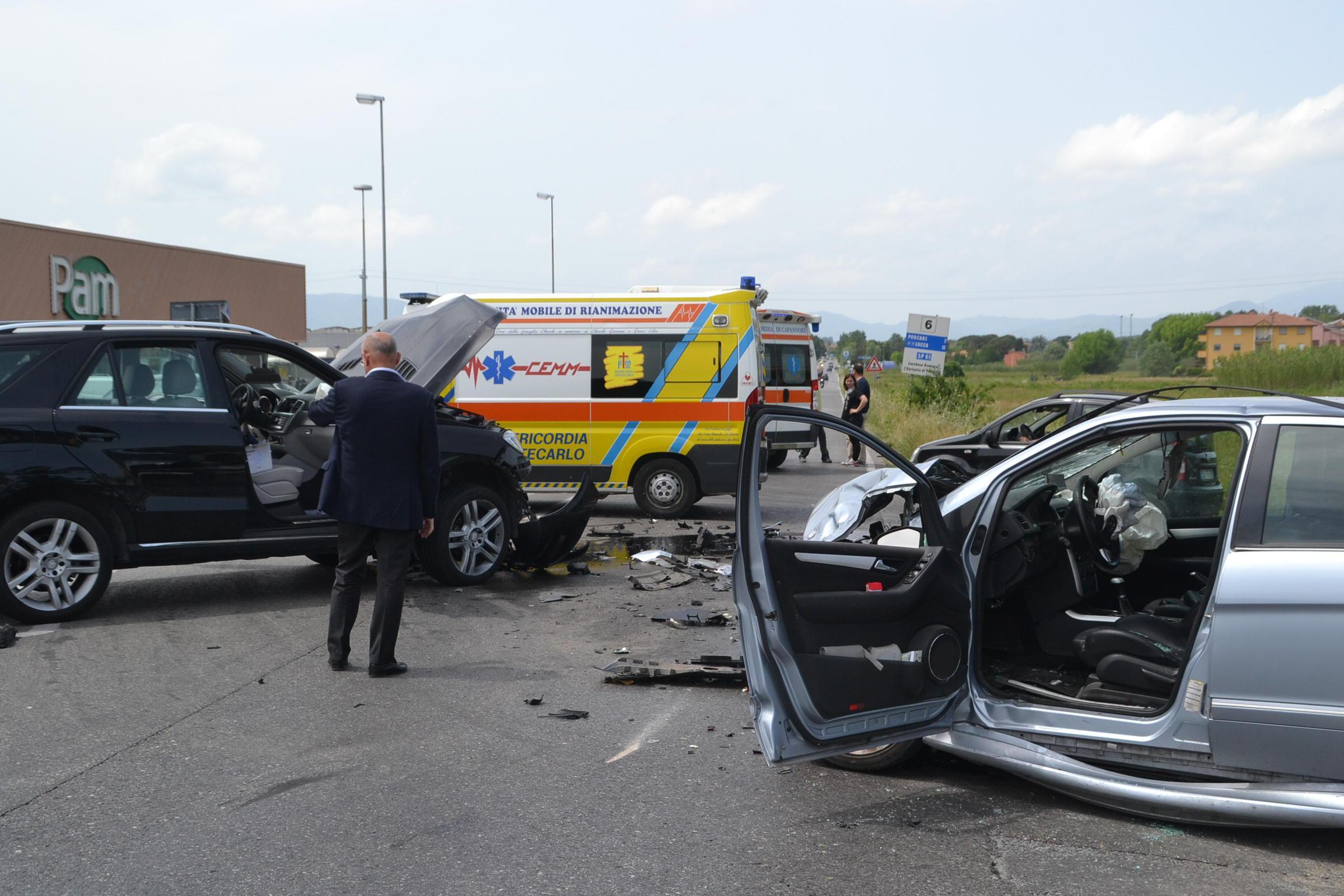 Un'immagine dell'incidente al Turchetto (Vip)