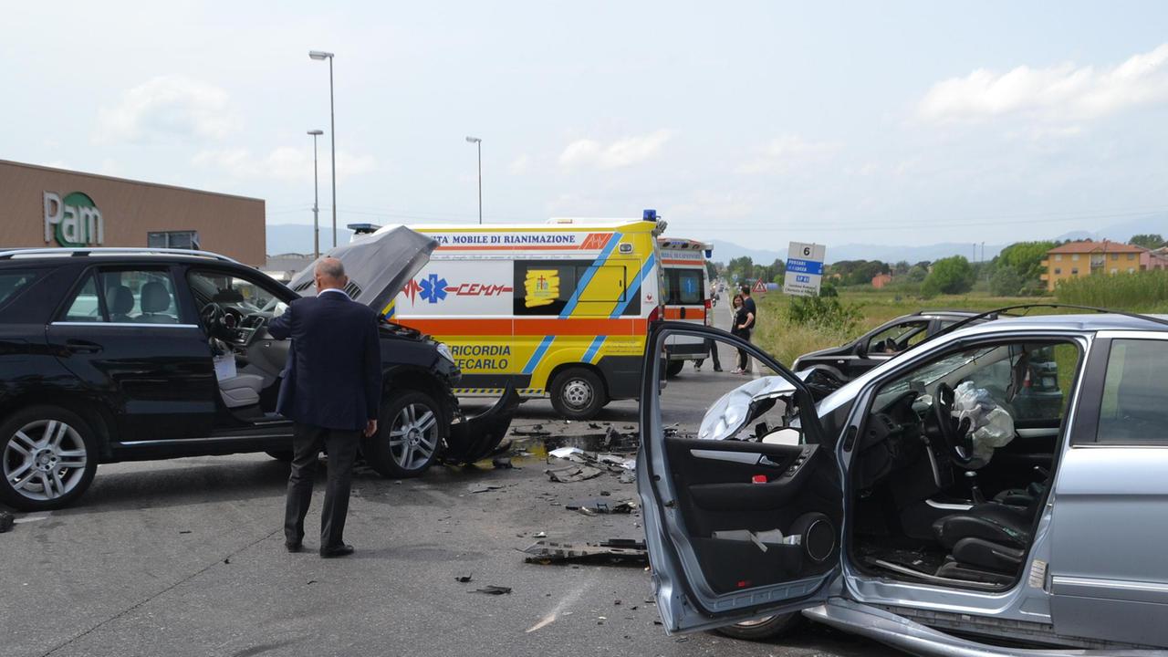 Un'immagine dell'incidente al Turchetto (Vip)