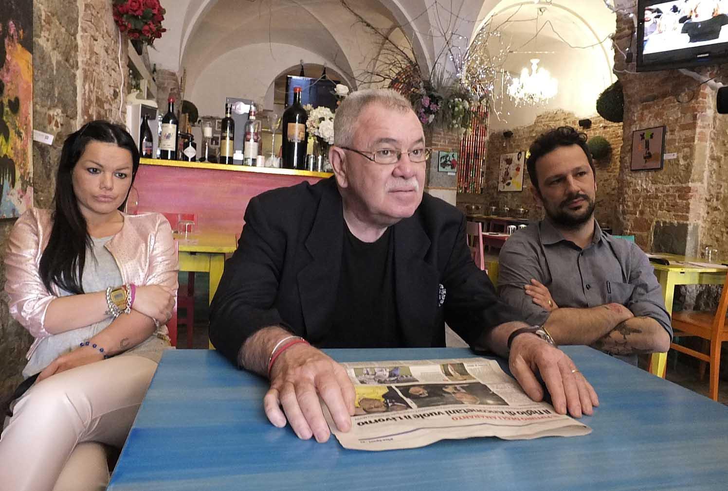 Adolfo Anconetani con i figli Maria Chiara e Matteo