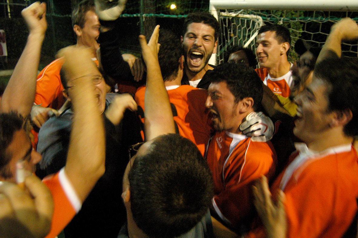 I festeggiamenti dopo una finale