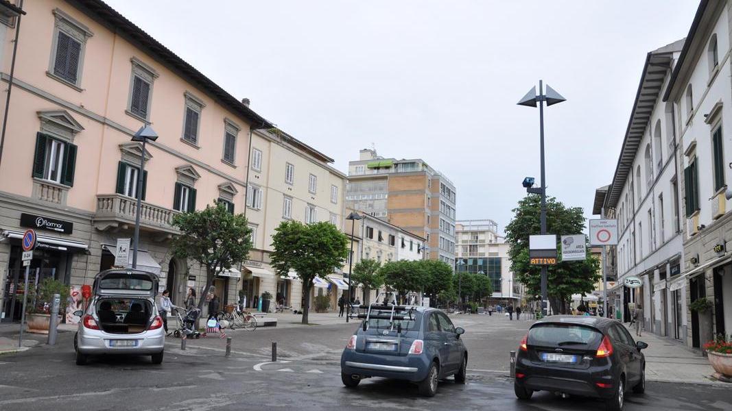 La Ztl di Cecina centro all'altezza dell'incrocio tra corso Matteotti e via Diaz