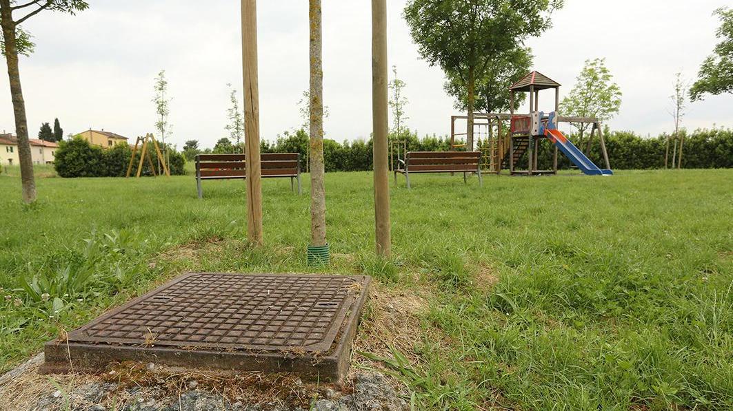 Il tombino sporgente a Marcignana