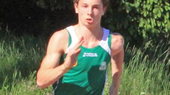 Filippo Tortu impegnato in una gara dei 100 metri