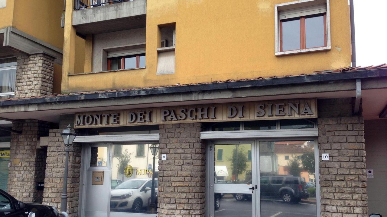 La filiale che i due banditi avevano intenzione di rapinare