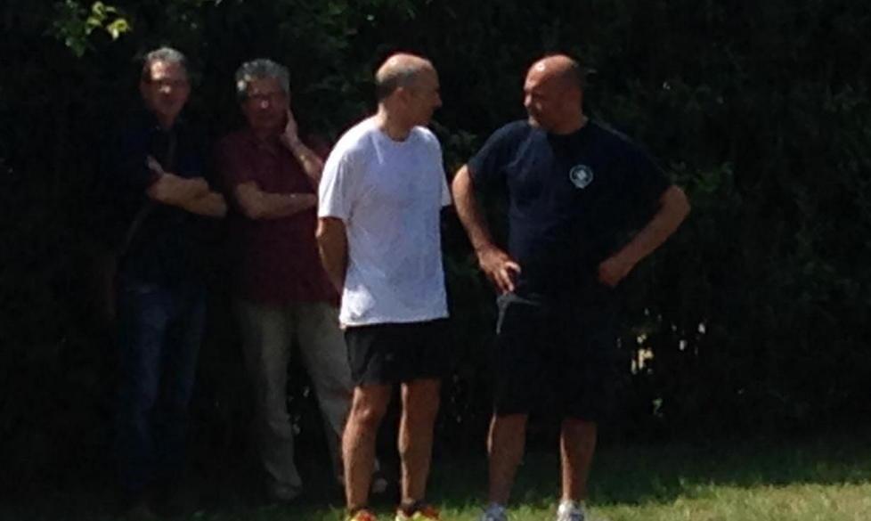 Lippi e Barabino alla partita degli scout