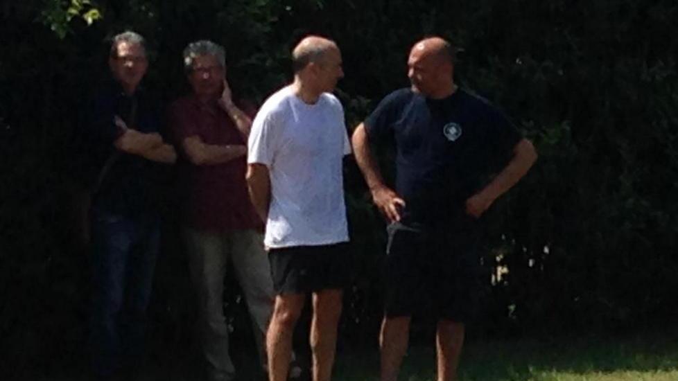 Lippi e Barabino alla partita degli scout