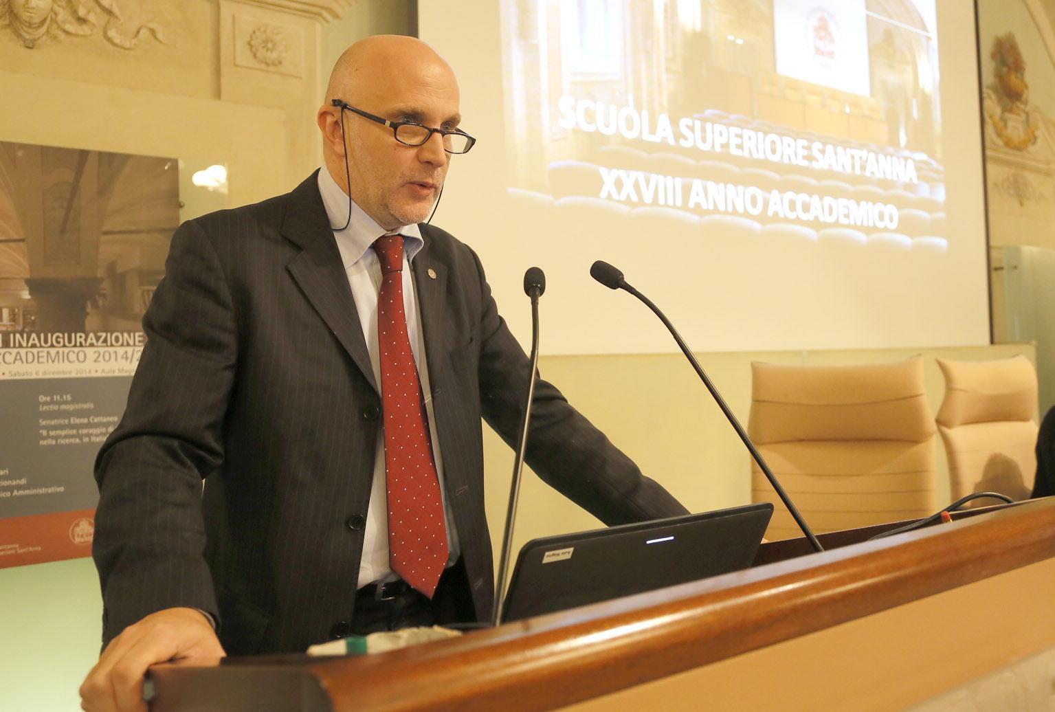Il rettore Pierdomenico Perata