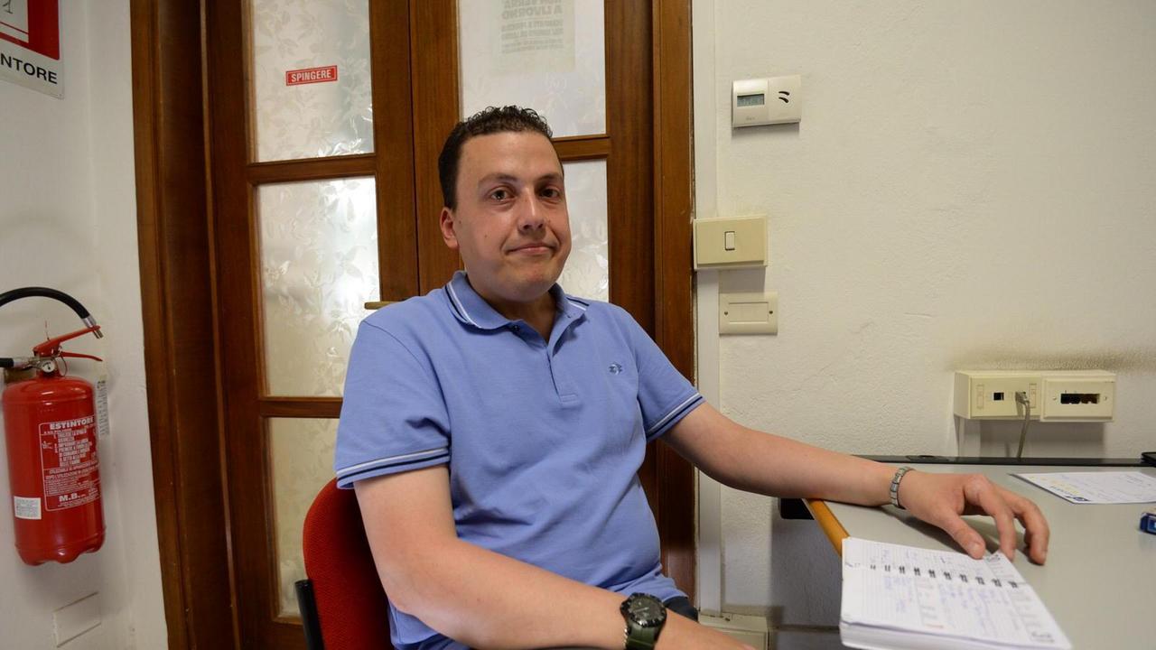 L'esperto di scommesse Giuseppe Bini nella nostra redazione (foto Silvi)