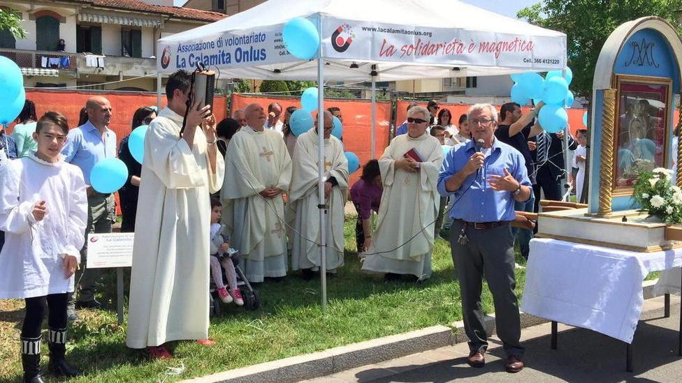 Processione per l’inaugurazione dei lavori della Calamita