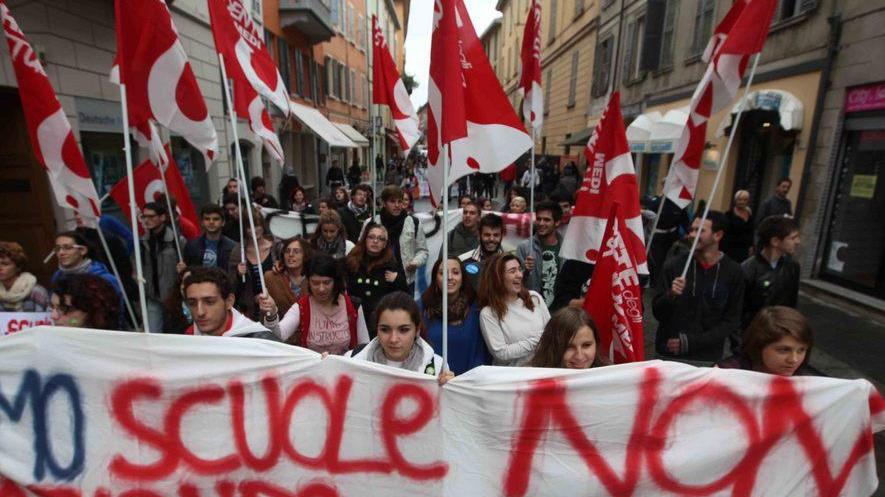 Sit-in contro la “buona scuola” di Renzi