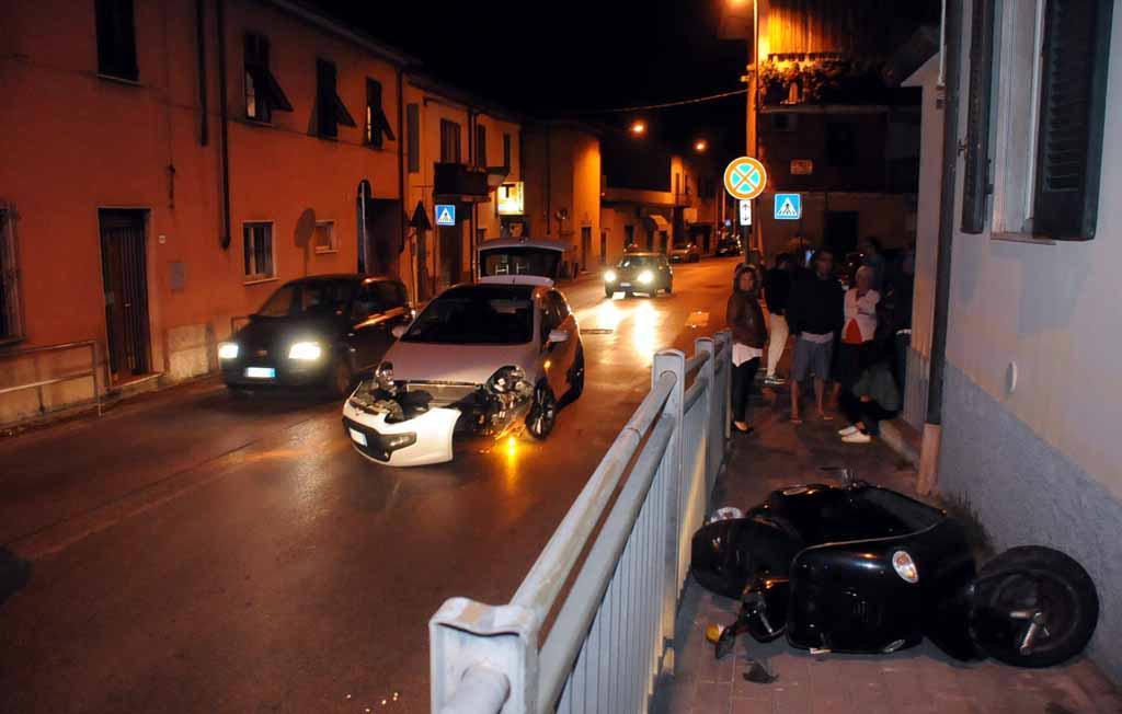 Scontro auto-moto a Turano, grave un centauro