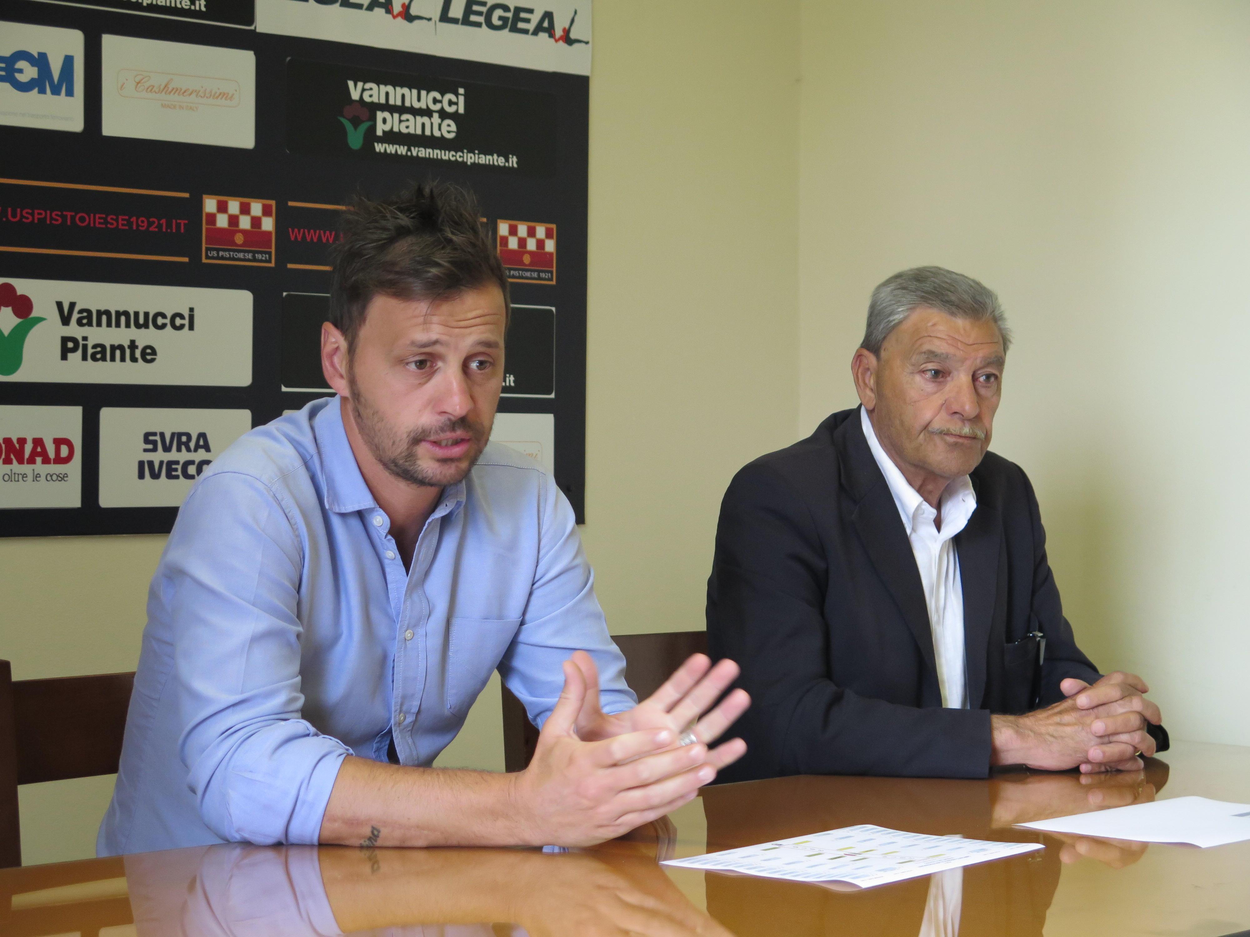 Il tecnico Luca Tognozzi ed il dirigente Franco Pratesi
