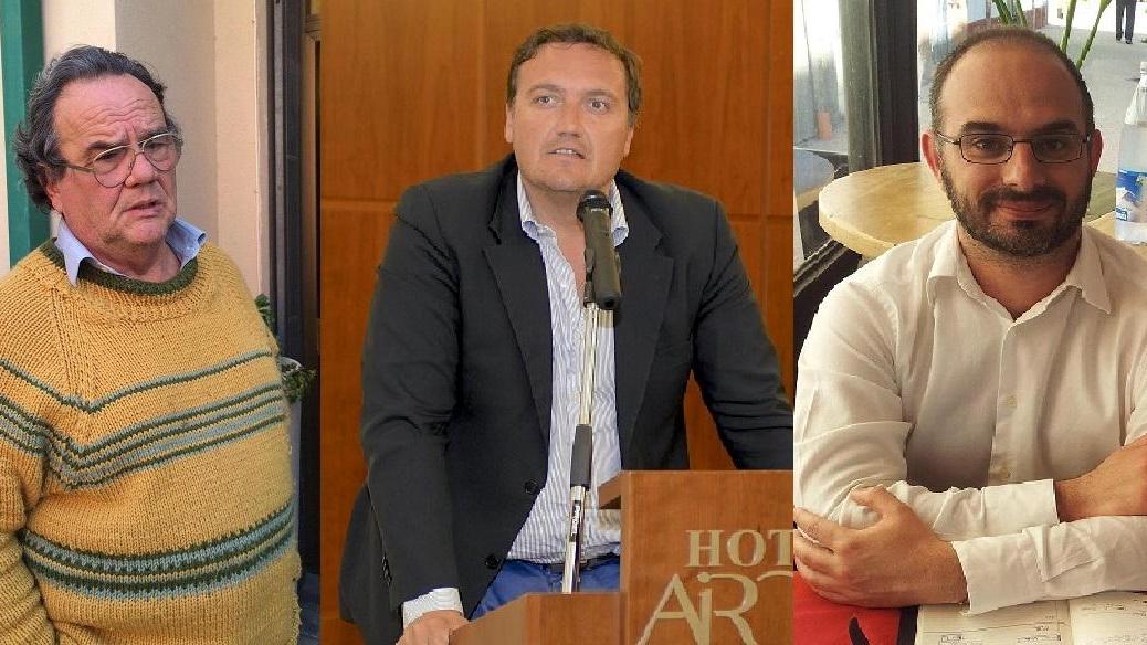 Da sinistra Roberto Barocci, Leonardo Marras ed Enrico Calossi