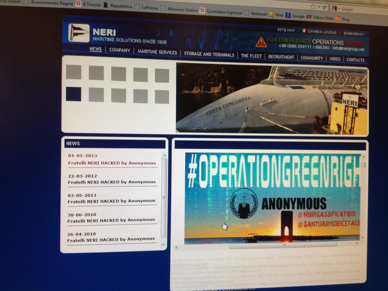 Anonymous in città legato soprattutto ai temi ambientali: Aken è il fondatore di “operation greenrights”