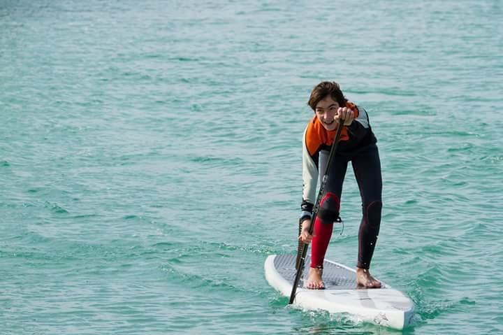 Riccardo “Ricky” Rossi in mare con la sua canoa