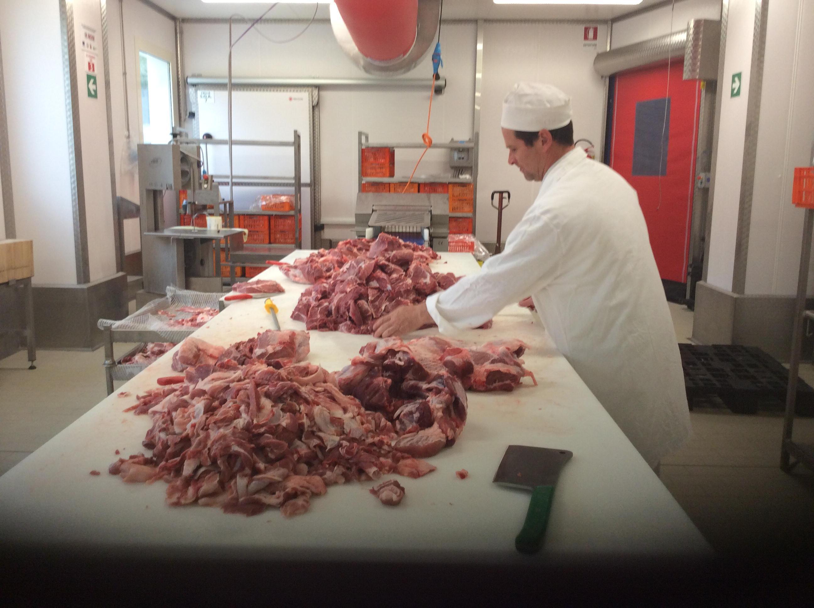 Un reparto della nuova sede del salumificio Rosi