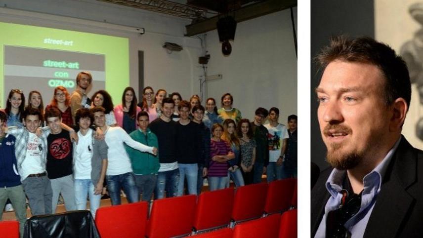 La street art entra in aula al liceo le lezioni di Ozmo