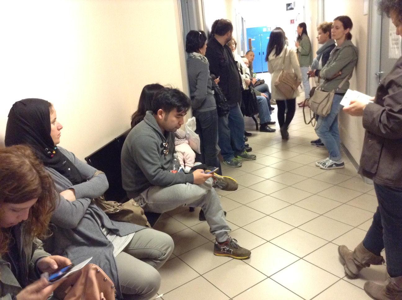 Code al dipartimento Asl di via Lavarone