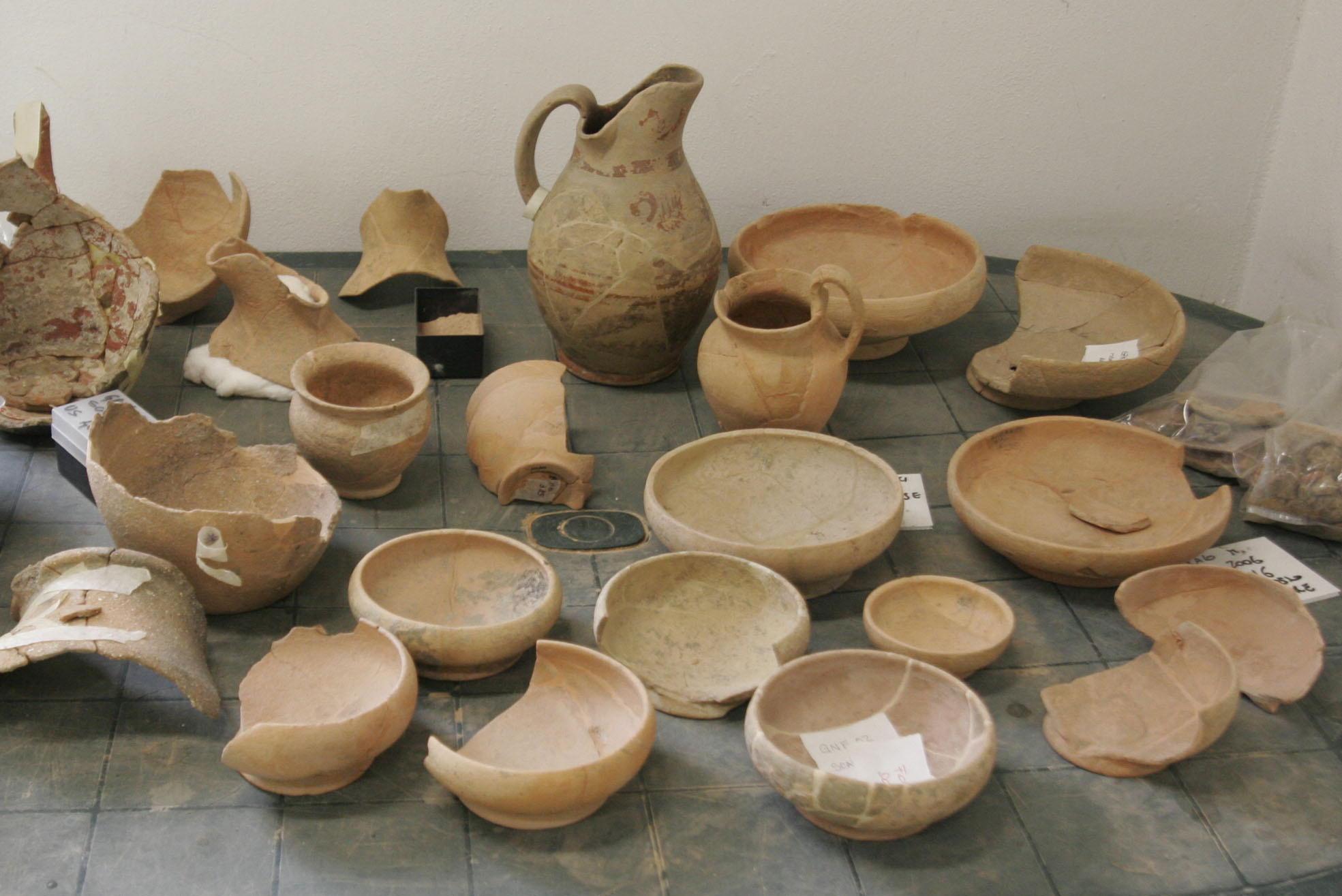 Reperti archeologici dell'area di Gonfienti