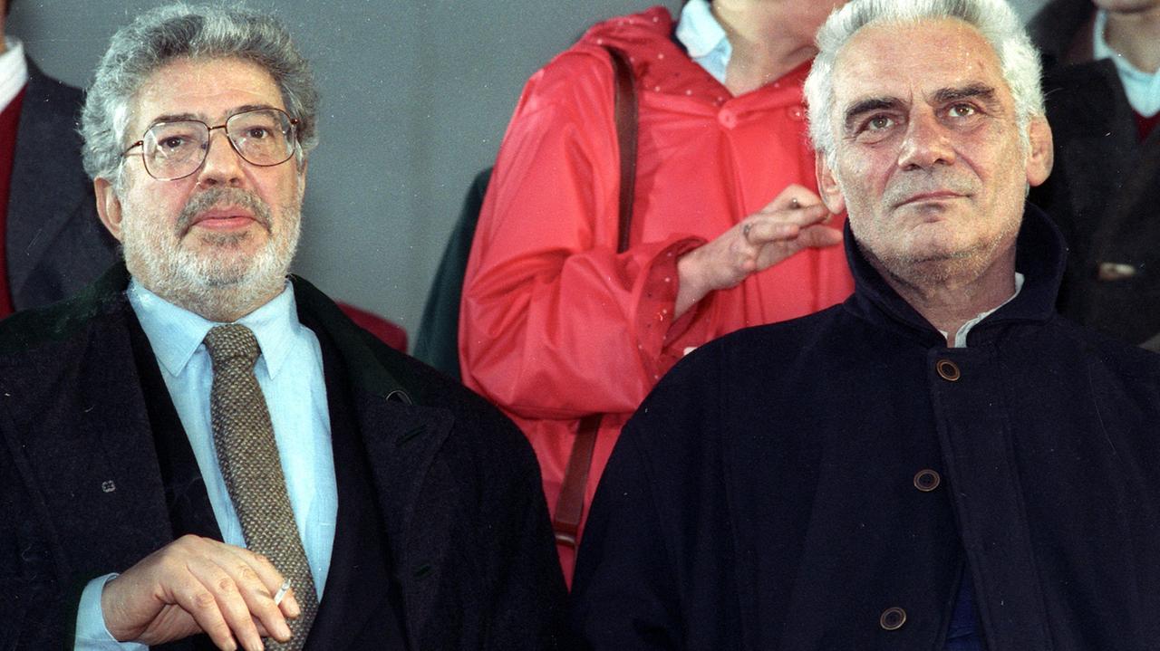 Gian Maria Volonté (a destra) con Ettore Scola