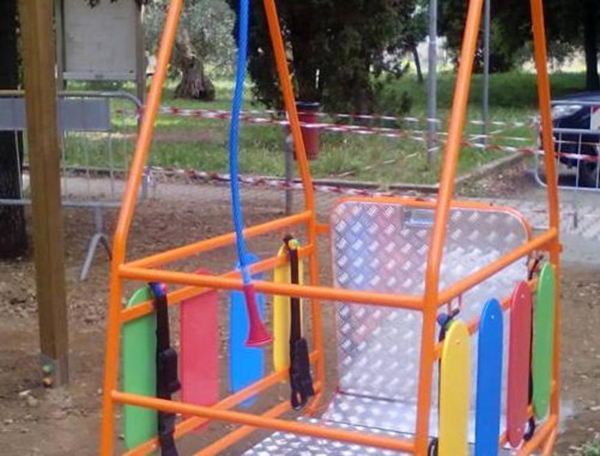 Altalena per disabili dalla solidarietà social 