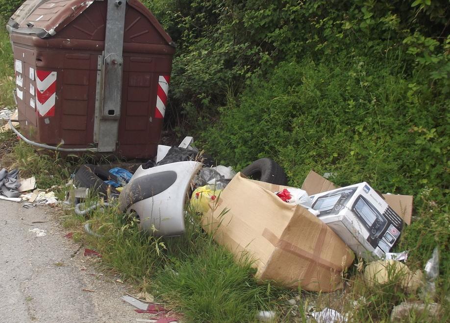 Rifiuti abbandonati in via dei Borelli
