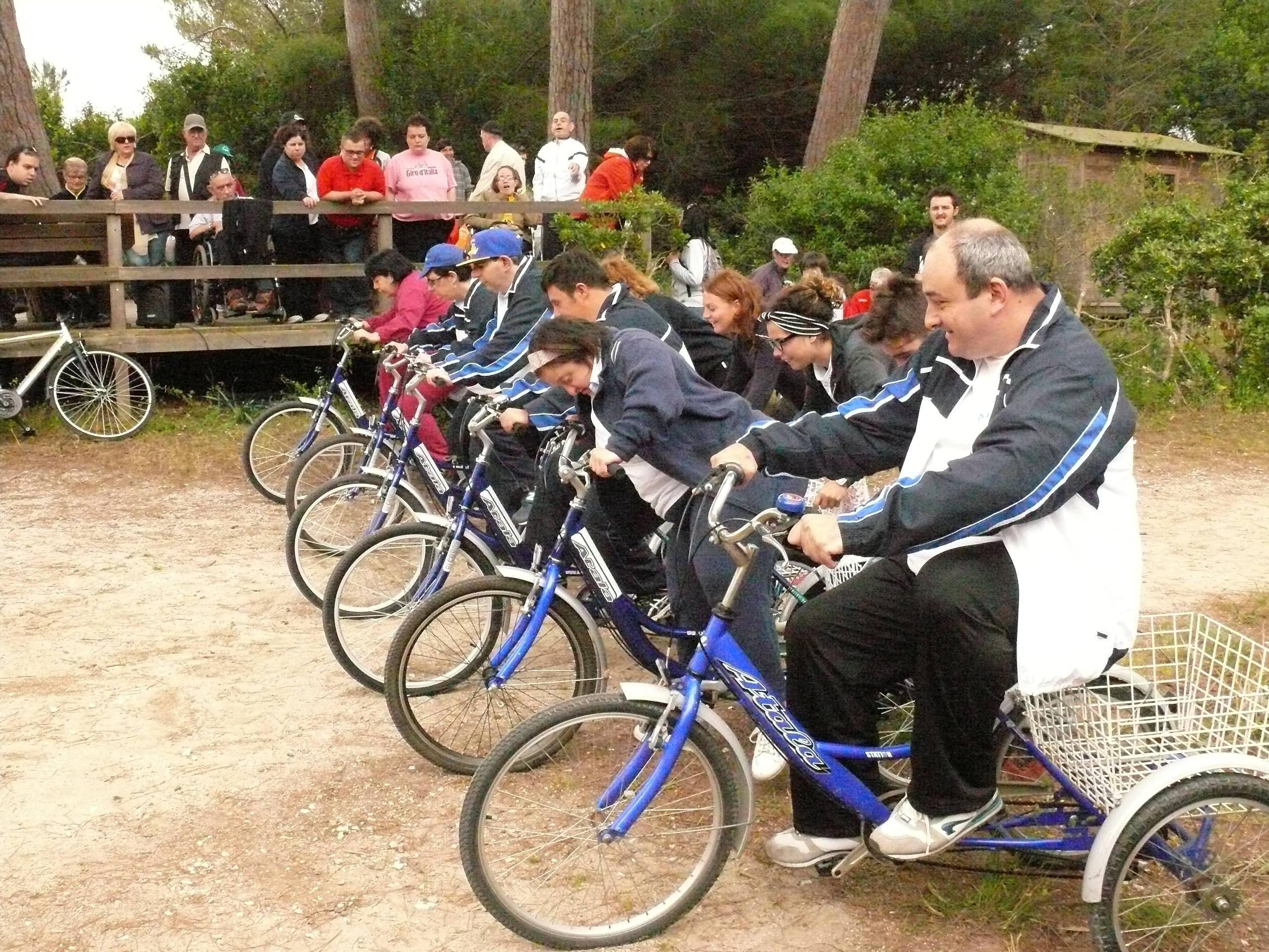 La partenza della pedalata