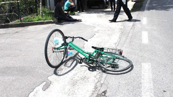 La bicicletta coinvolto nell'incidente a Stazione