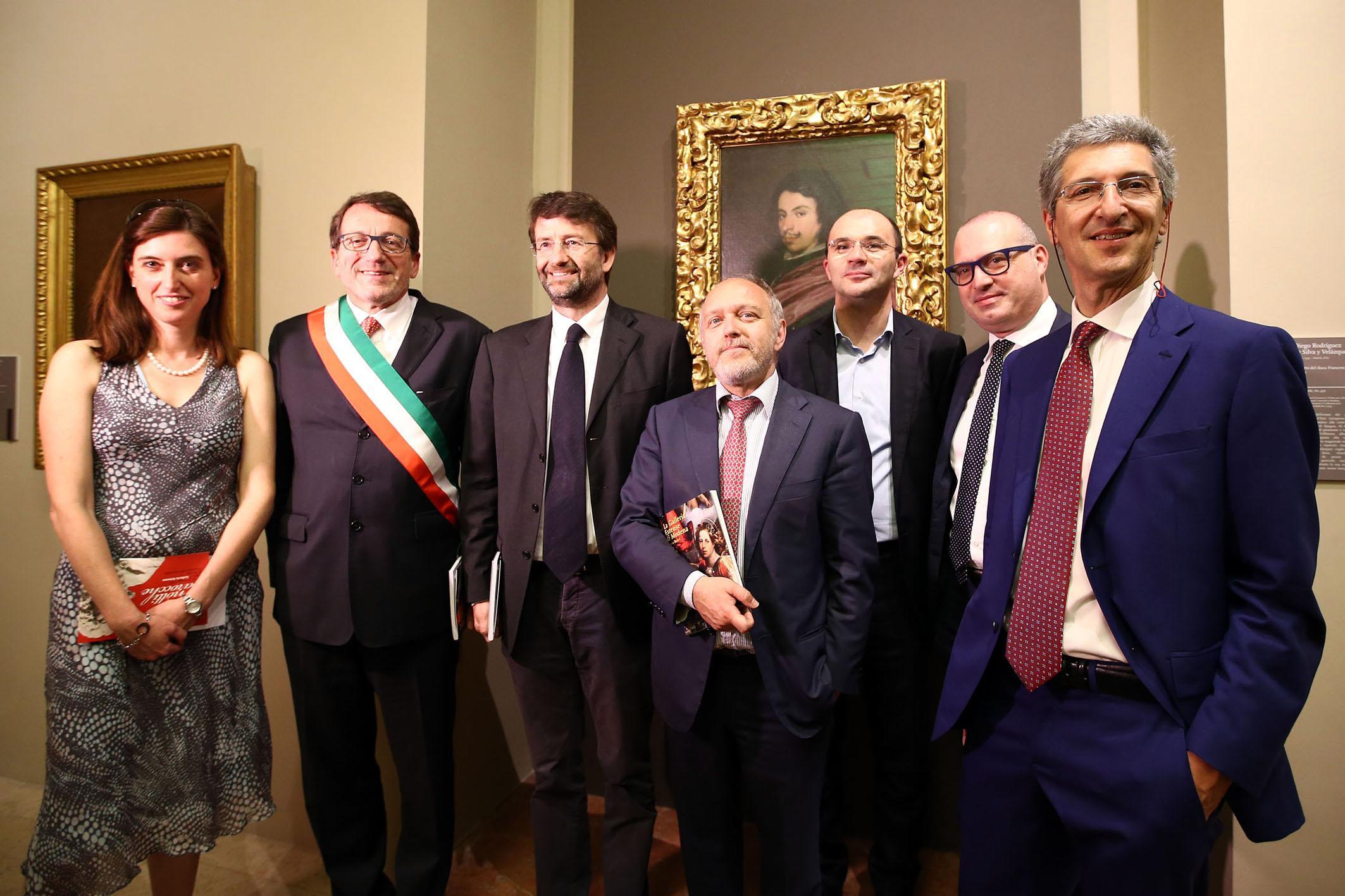 Il ministro Franceschini e il sindaco Tagliani alla Galleria Estense