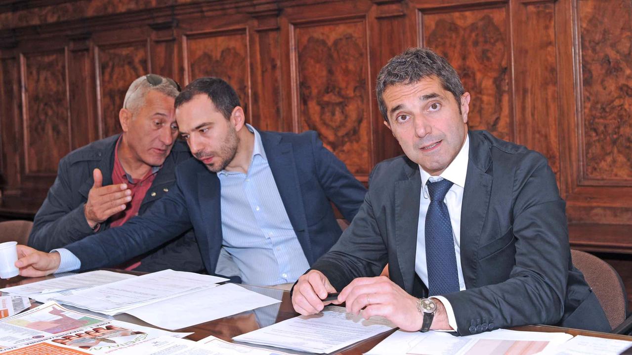 Da sinistra Angelo Biagini, Samuele Bertinelli e Antonio Travaglino (foto Gori)